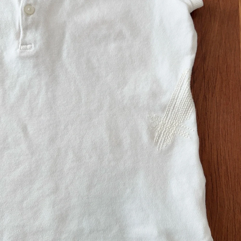 Ralph Lauren Kids Polo Shirt in White with Blue Logo